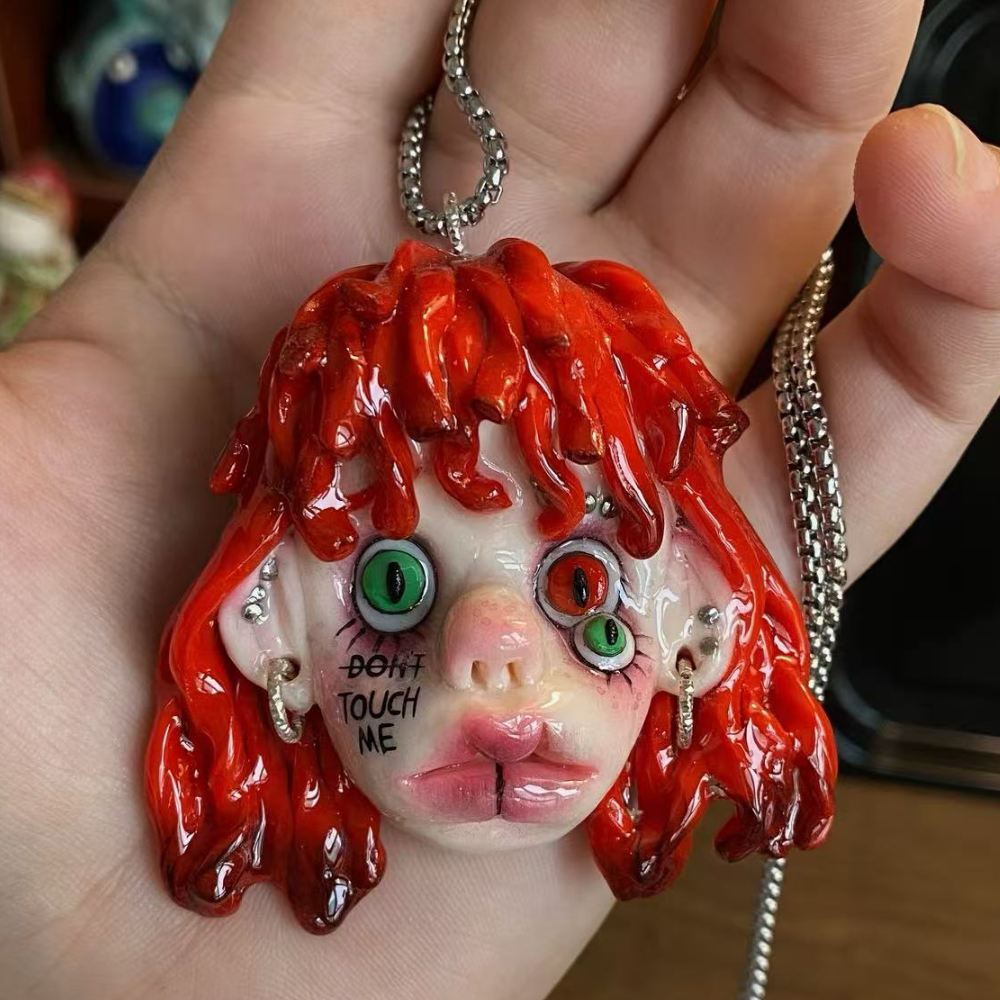 Red Hair Doll Pendant