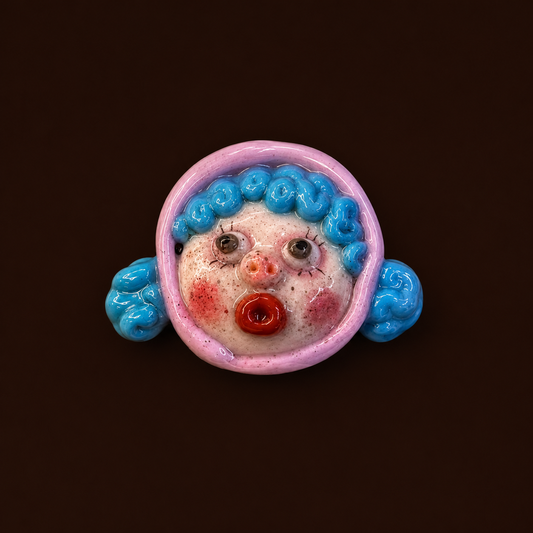 Handmade Blue Brain Bonnet Monster Ring