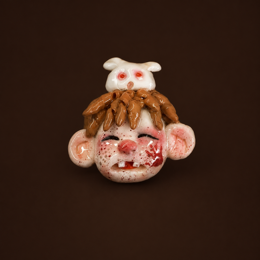 Handmade Bloody Crying Boy Bunny Ring