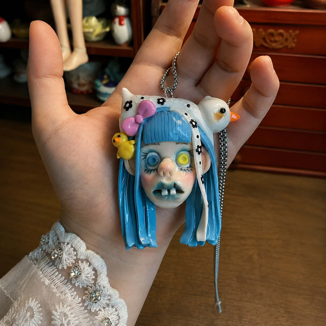 Dark Dolls Blue Duck Doll Charm