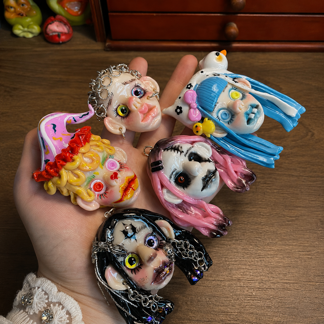 Dark Dolls Yellow Flame Doll Charm