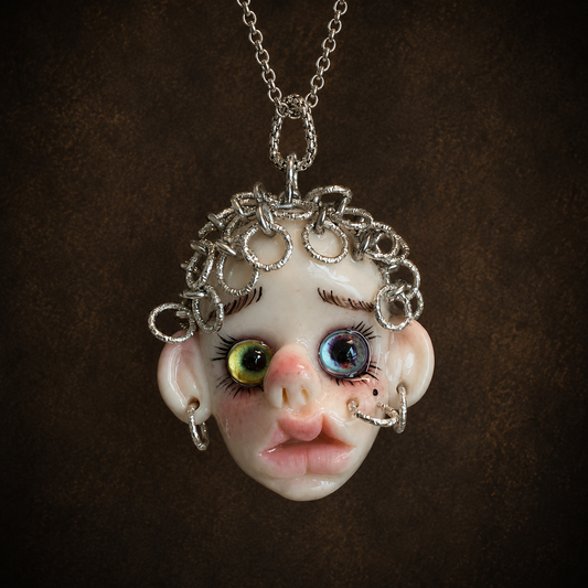 Dark Dolls Silver Ring Crown Charm