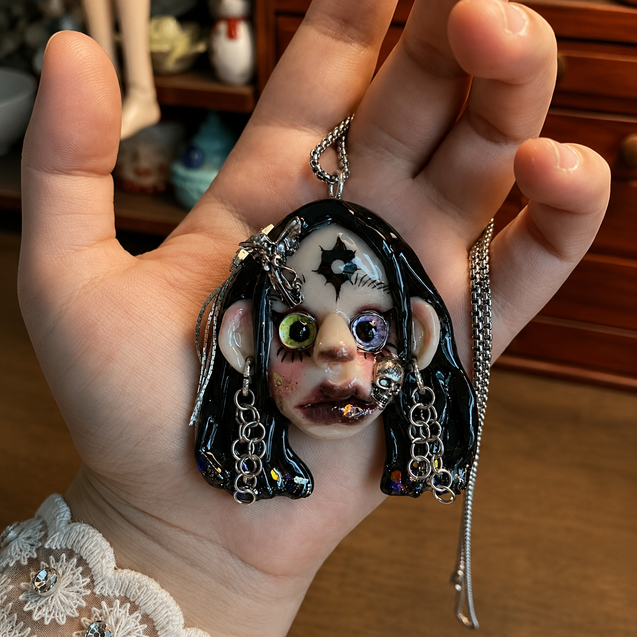 Dark Dolls Black Chain Gothic Charm