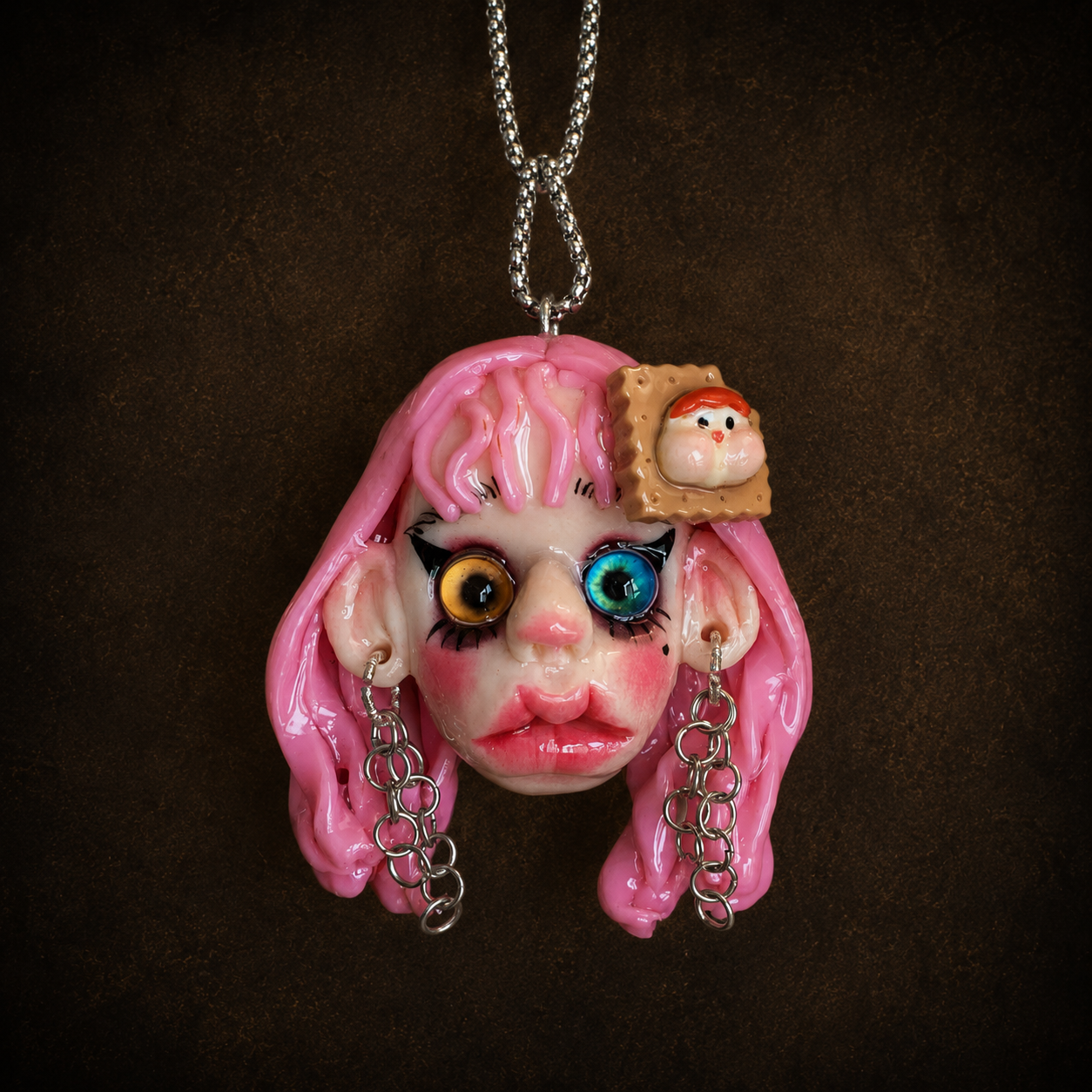 Pink Dark Doll Necklace