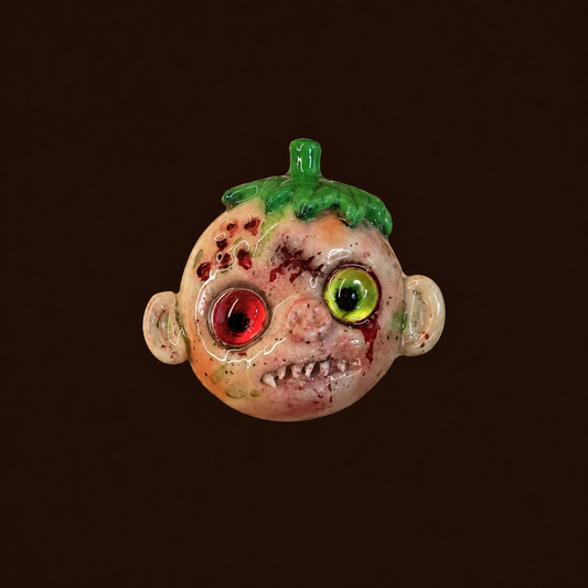 Handmade Strawberry Zombie Face Statement Ring
