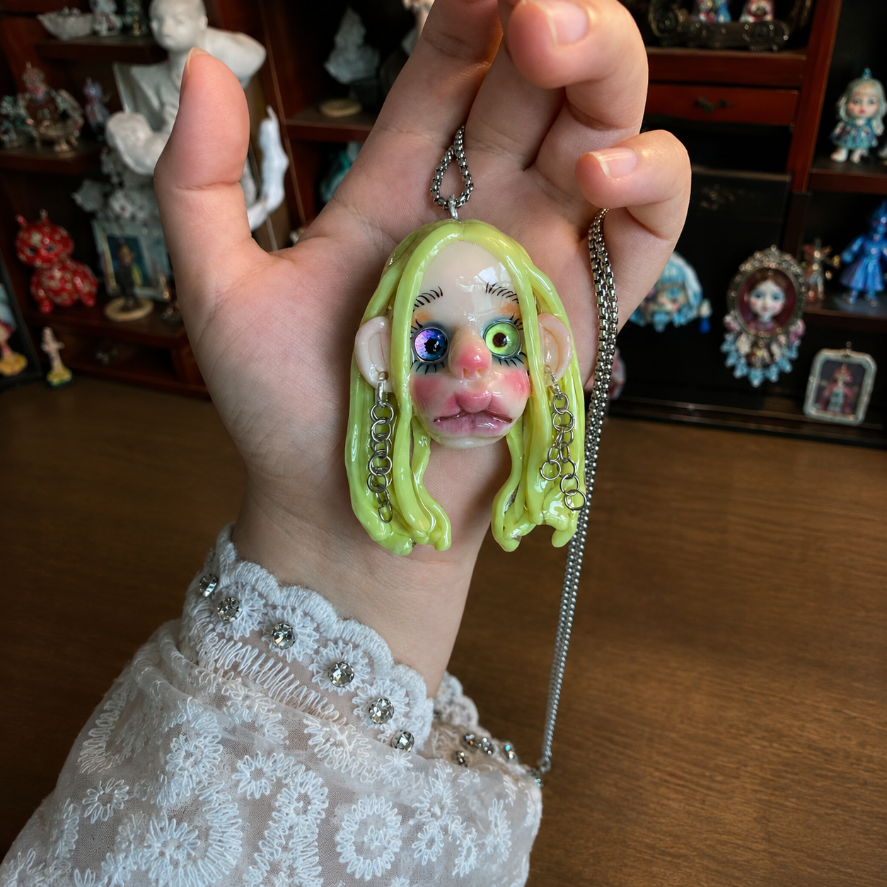 Lumi the Odd Elf Doll Necklace