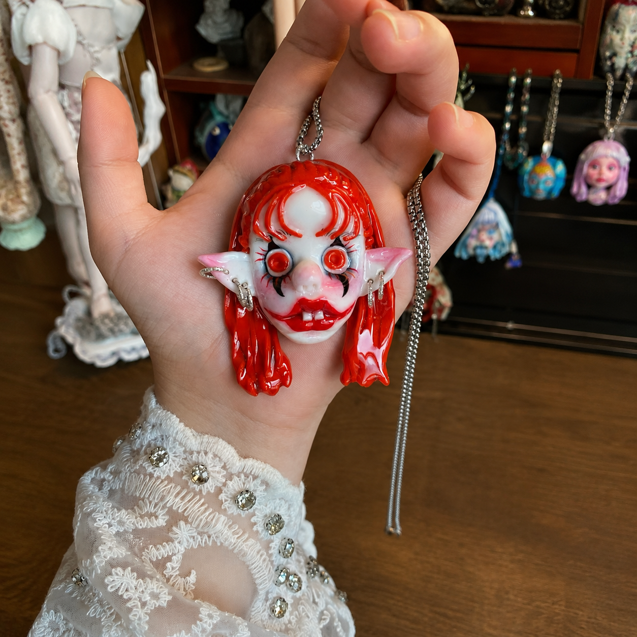 Ruby the Red-Eyed Doll Necklace