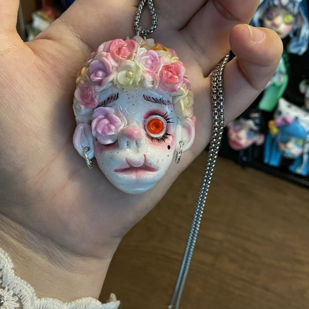 Rosie Pastel Rose Necklace
