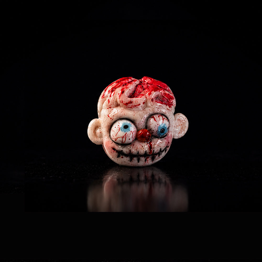 Handmade Exposed Brain Zombie Face Ring